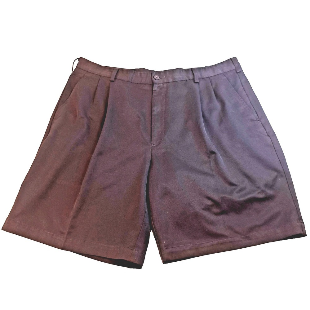 Slazenger Golf‎ Shorts Men's 38 Pleated 9" Inseam Black Casual Preppy Logo